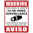 Warning This Area Is Under Video Surveillance Parking Sign Novelty 9" x 12" (P)