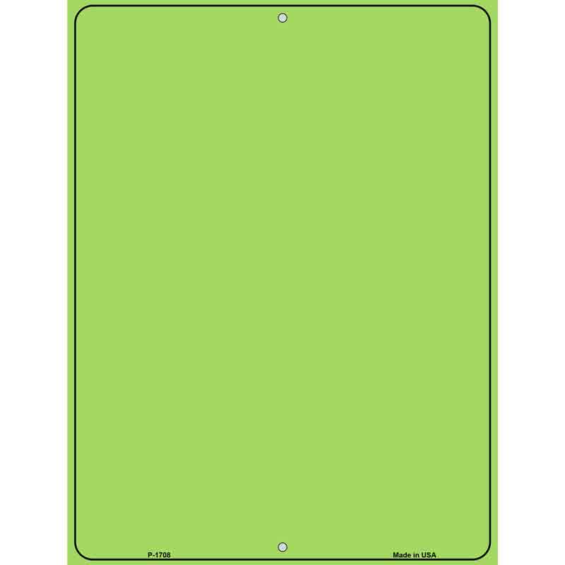 Lime Green Blank Parking Sign Novelty 9" x 12" (P)