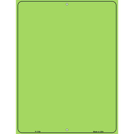 Lime Green Blank Parking Sign Novelty 9" x 12" (P)