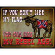 Dont Like My Flag Kiss My Rebel Ass Novelty Parking Sign 9" x 12" (P)