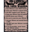 Top Ten Rules For Your Wiener Novelty Parking Sign 9" x 12" (P)