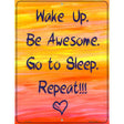 Wake Up and Repeat Wholesale Metal Novelty Parking Sign