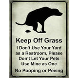 Keep Off Grass Novelty Parking Sign 9" x 12" (P)