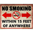 No Smoking Novelty Parking Sign 9" x 12" (P)