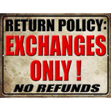 Return Policy Parking Sign 9" x 12" (P)