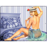 Girl On Bed Vintage Pinup Parking Sign 9" x 12" (P)