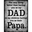 The Only Thing Better Dad Papa Metal Novelty Parking Sign 9" x 12" (P)