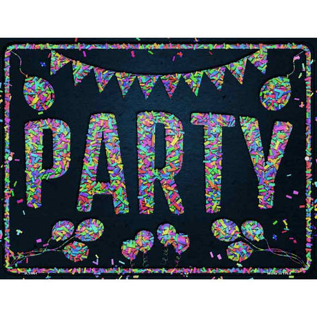 Party Confetti Novelty Metal Parking Sign 9" x 12" (P)