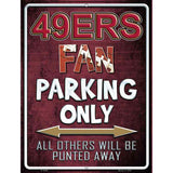 49ers Metal Novelty Parking Sign 9" x 12" (P)