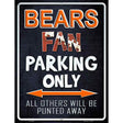 Bears Metal Novelty Parking Sign 9" x 12" (P)