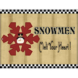 Snowflake Snowmen Metal Novelty Parking Sign 9" x 12" (P)