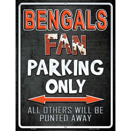 Bengals Metal Novelty Parking Sign 9" x 12" (P)