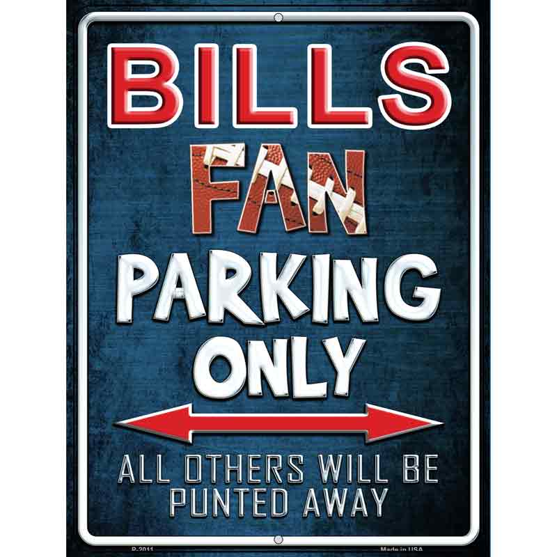 Bills Metal Novelty Parking Sign 9" x 12" (P)