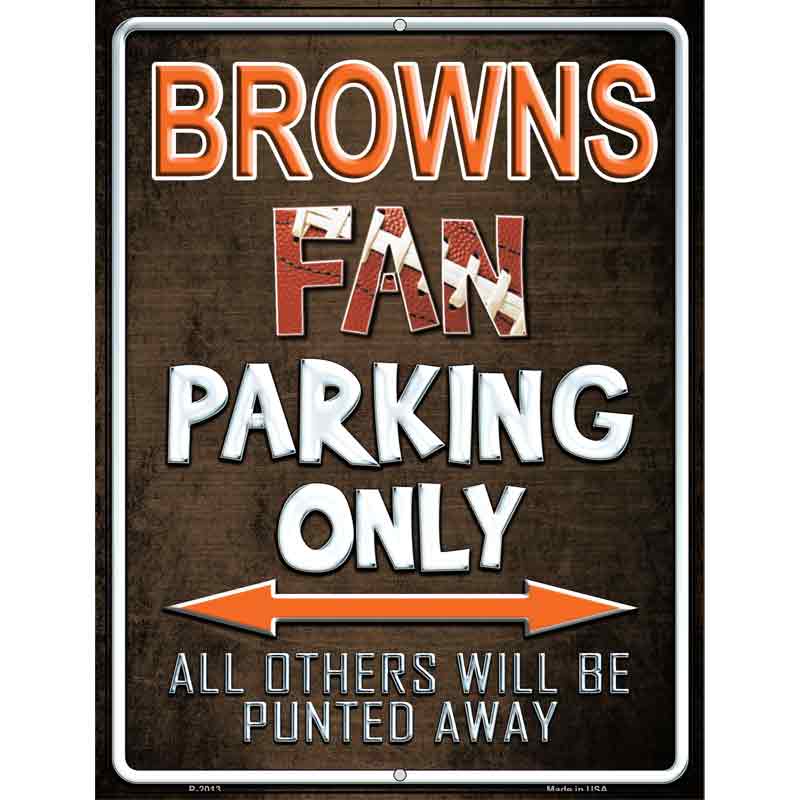 Browns Metal Novelty Parking Sign 9" x 12" (P)