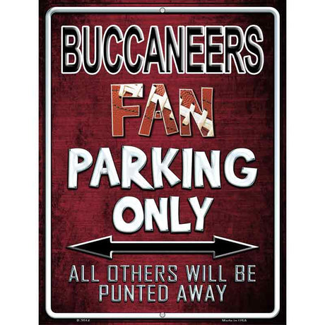 Buccaneers Metal Novelty Parking Sign 9" x 12" (P)