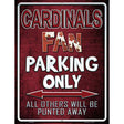 Cardinals Metal Novelty Parking Sign 9" x 12" (P)