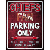 Chiefs Metal Novelty Parking Sign 9" x 12" (P)