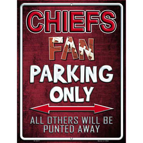 Chiefs Metal Novelty Parking Sign 9" x 12" (P)