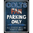 Colts Metal Novelty Parking Sign 9" x 12" (P)