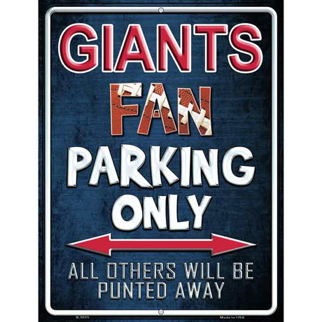 Giants Metal Novelty Parking Sign 9" x 12" (P)