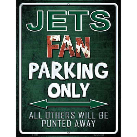 Jets Metal Novelty Parking Sign 9" x 12" (P)