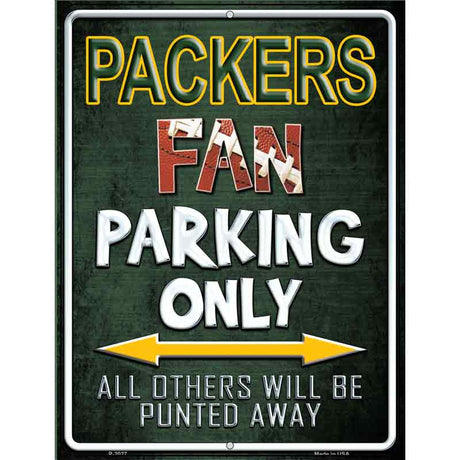 Packers Metal Novelty Parking Sign 9" x 12" (P)