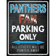 Panthers Metal Novelty Parking Sign 9" x 12" (P)