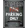 Raiders Metal Novelty Parking Sign 9" x 12" (P)