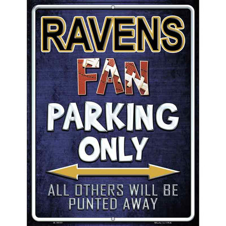 Ravens Metal Novelty Parking Sign 9" x 12" (P)