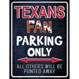 Texans Metal Novelty Parking Sign 9" x 12" (P)