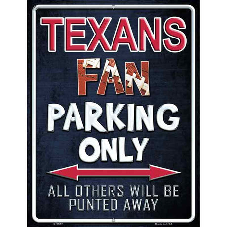 Texans Metal Novelty Parking Sign 9" x 12" (P)