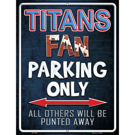 Titans Metal Novelty Parking Sign 9" x 12" (P)