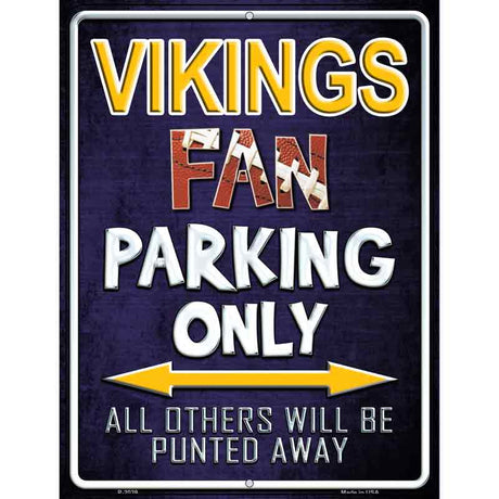 Vikings Metal Novelty Parking Sign 9" x 12" (P)