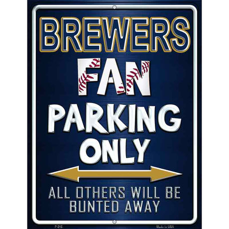 Brewers Metal Novelty Parking Sign 9" x 12" (P)