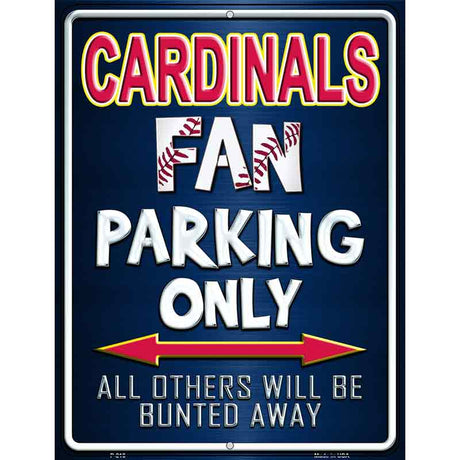 Cardinals Metal Novelty Parking Sign P-216 9" x 12" (P)