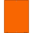 Solid Orange Metal Novelty Parking Sign 9" x 12" (P)