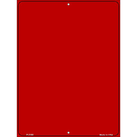 Solid Red Metal Novelty Parking Sign 9" x 12" (P)