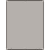 Solid Grey Metal Novelty Parking Sign 9" x 12" (P)