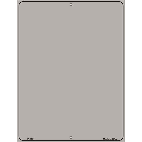 Solid Grey Metal Novelty Parking Sign 9" x 12" (P)