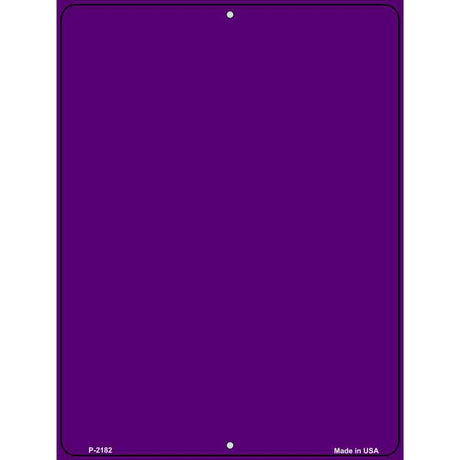 Solid Purple Metal Novelty Parking Sign 9" x 12" (P)