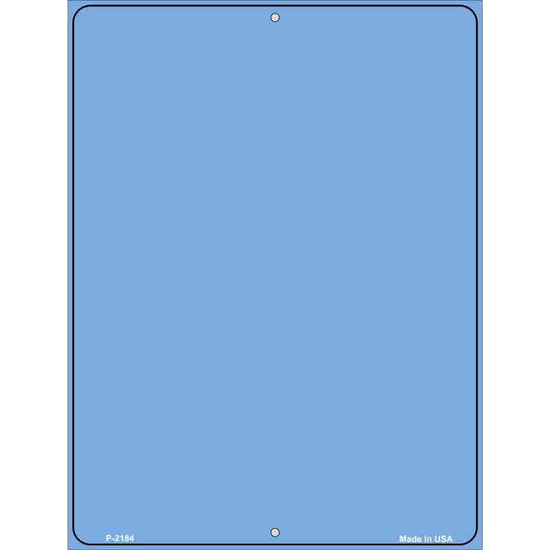 Solid Light Blue Metal Novelty Parking Sign 9" x 12" (P)