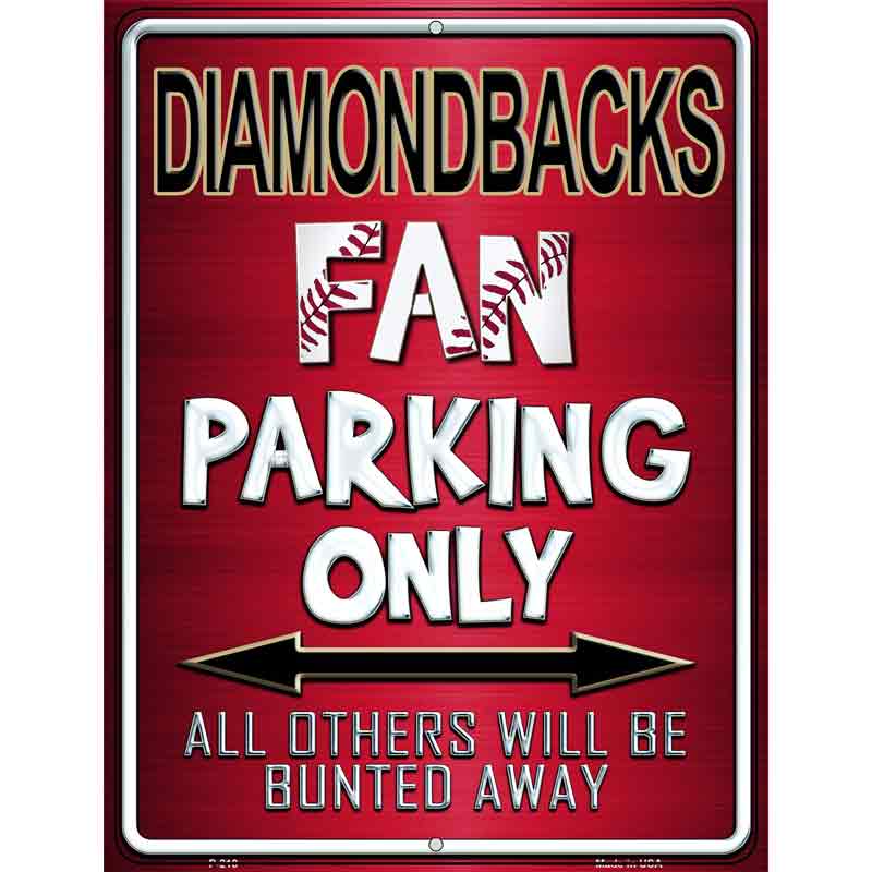 Diamondbacks Metal Novelty Parking Sign 9" x 12" (P)