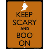 Keep Calm And Boo On Metal Novelty Parking Sign 9" x 12" (P)