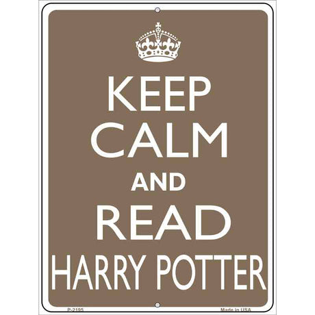 Keep Calm And Read Harry Potter Metal Novelty Parking Sign 9" x 12" (P)