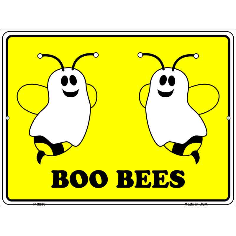 Boo Bees Metal Novelty Parking Sign 9" x 12" (P)