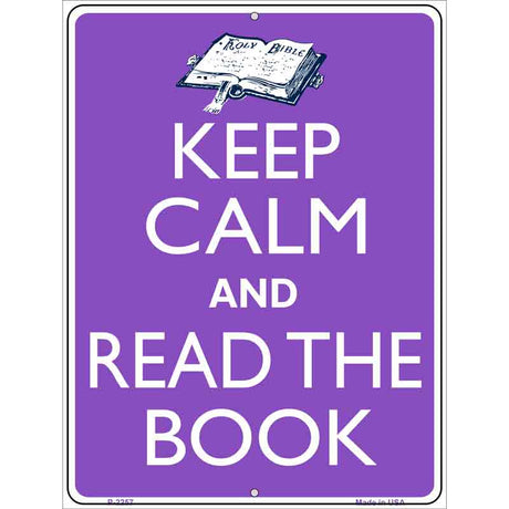 Keep Calm Read A Book Metal Novelty Parking Sign 9" x 12" (P)