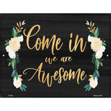 Come In We Are Awesome Novelty Metal Parking Sign 9" x 12" (P)