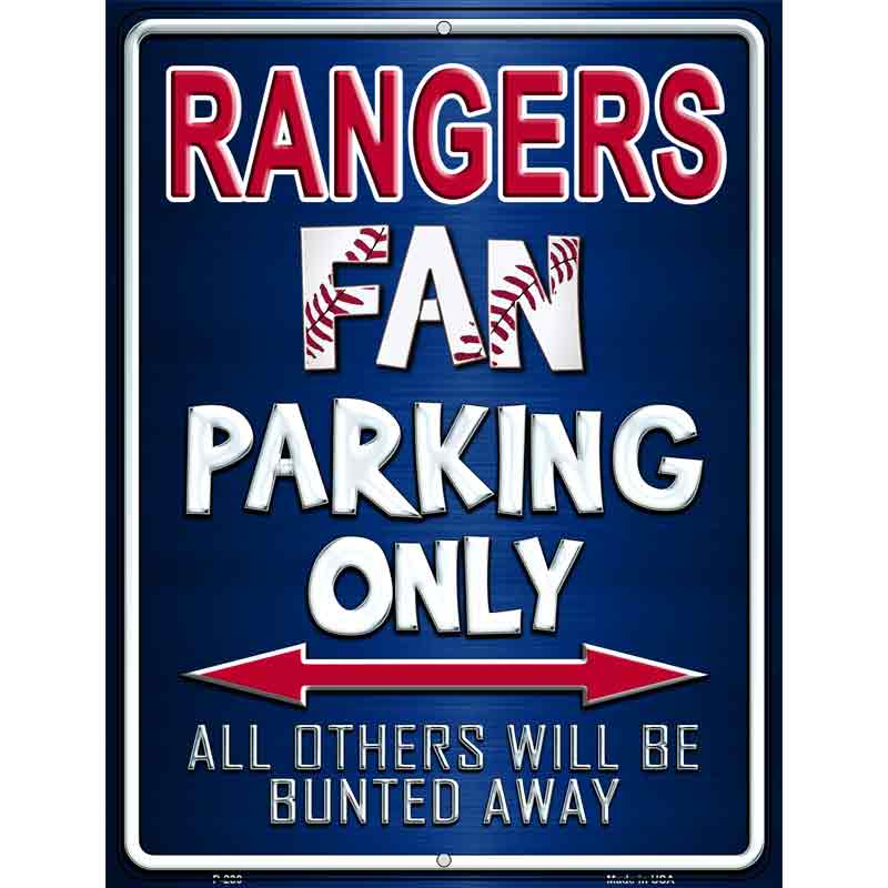 Rangers Metal Novelty Parking Sign P-230 9" x 12" (P)