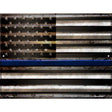 American Flag Thin Blue Line Novelty Parking Sign 9" x 12" (P)