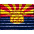 Route 66 Arizona Flag Novelty Parking Sign 9" x 12" (P)